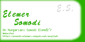 elemer somodi business card